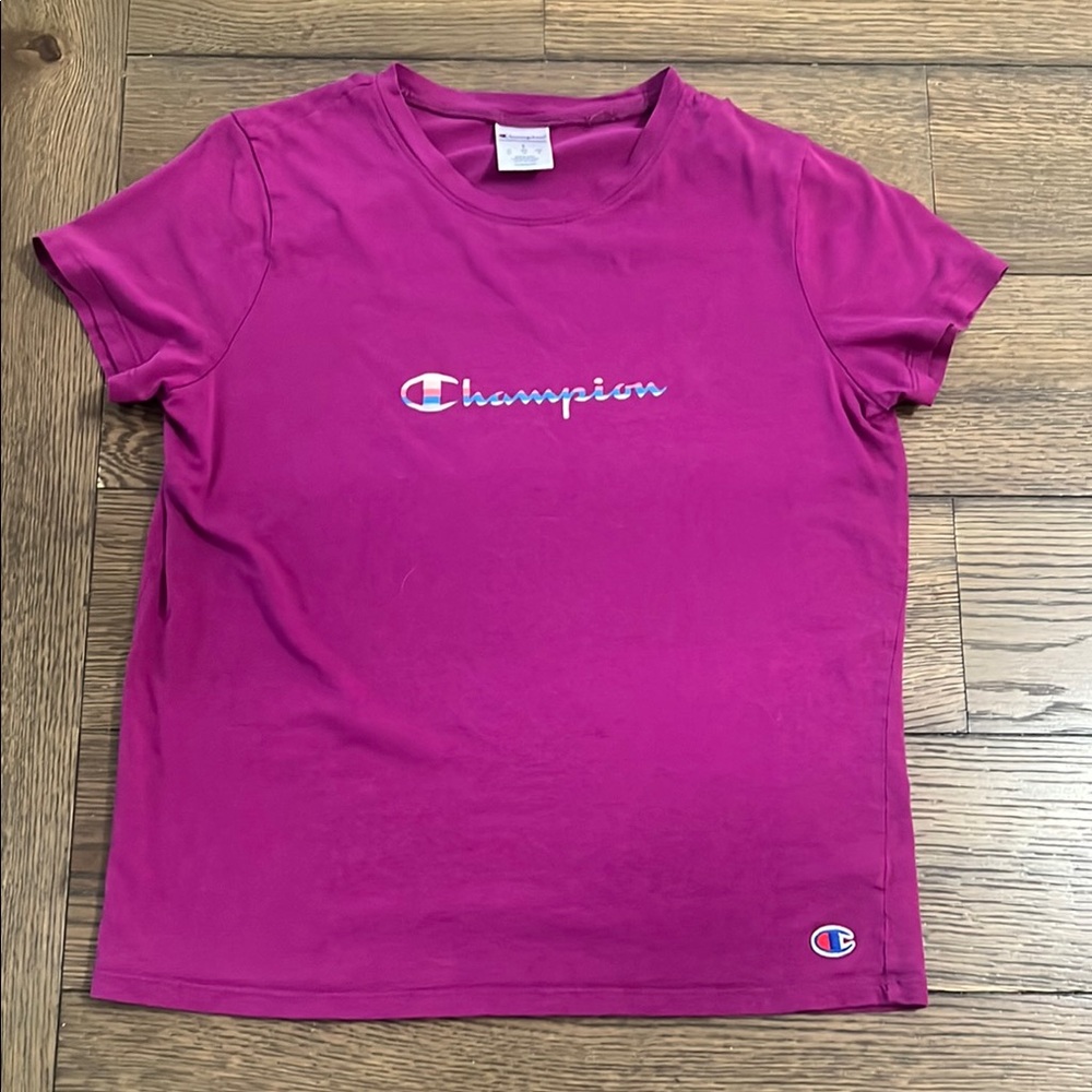 Champion Magenta Tee Size small